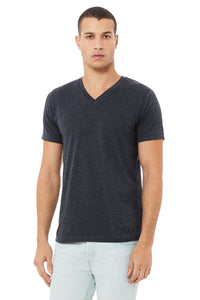 BELLA 3005 UNISEX JERSEY SHORT SLEEVE V-NECK TEE (XS - XL)