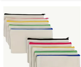 Canvas Zipper Pouch-Makeup Bag