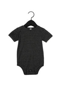 DARK GREY SHORT SLEEVE ONE PIECE BABY JERSEY