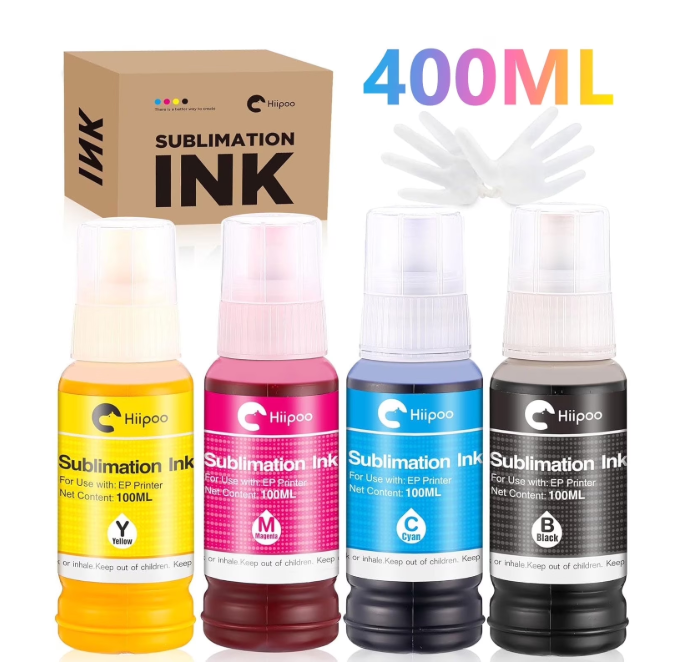 Hiipoo Sublimation Ink – 400 ml (4×100 ml Bottles)