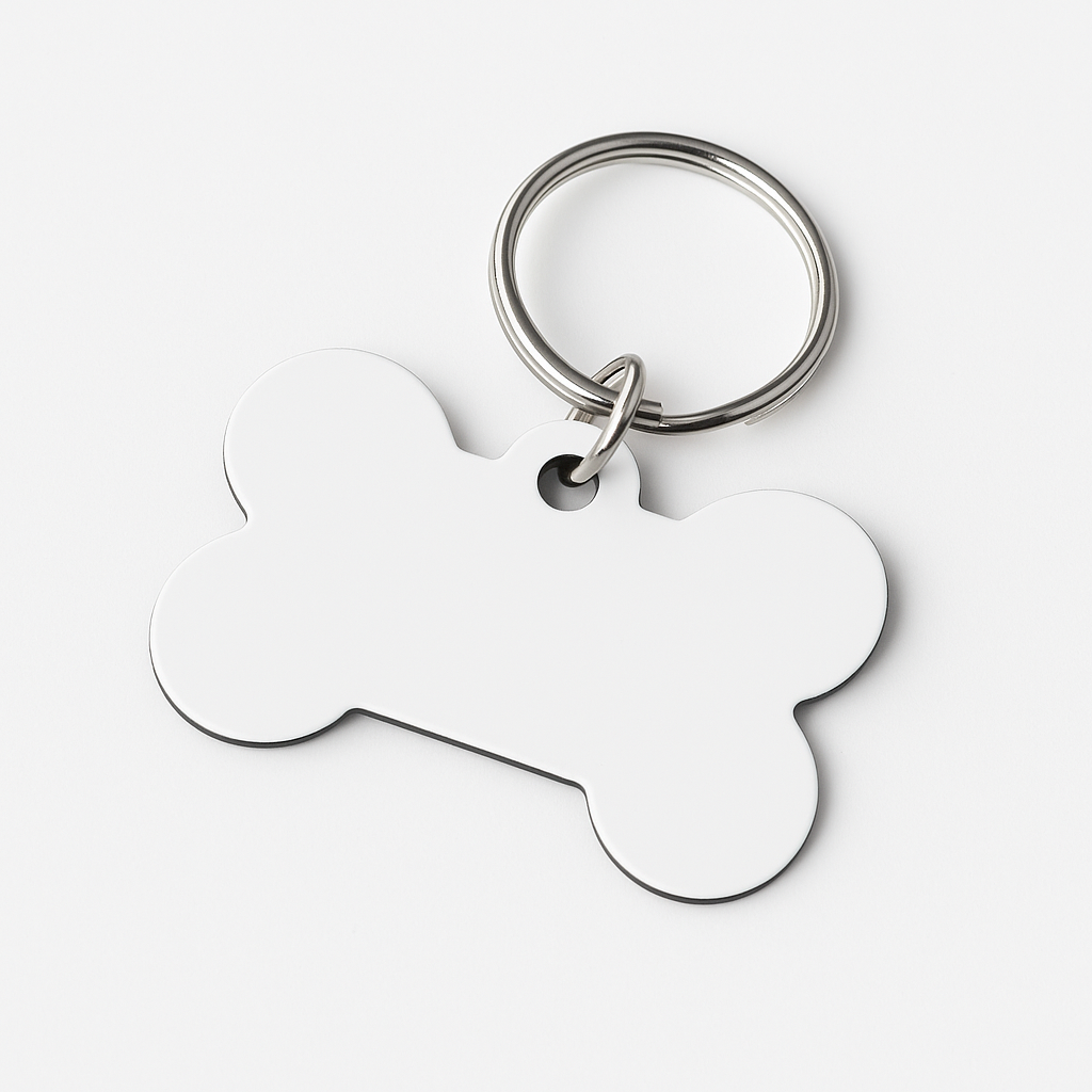Sublimation Pet Tag Keychain – Bone Shape (Aluminum Blank)