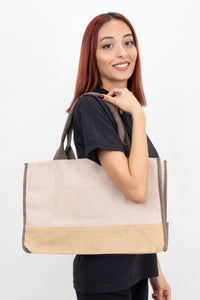 Trimmed Jute Tote Bag - Classy and Eco-Friendly