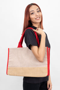 Trimmed Jute Tote Bag - Classy and Eco-Friendly