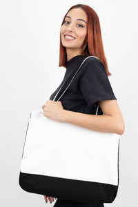 Trimmed Tote Bag - Sleek and Versatile