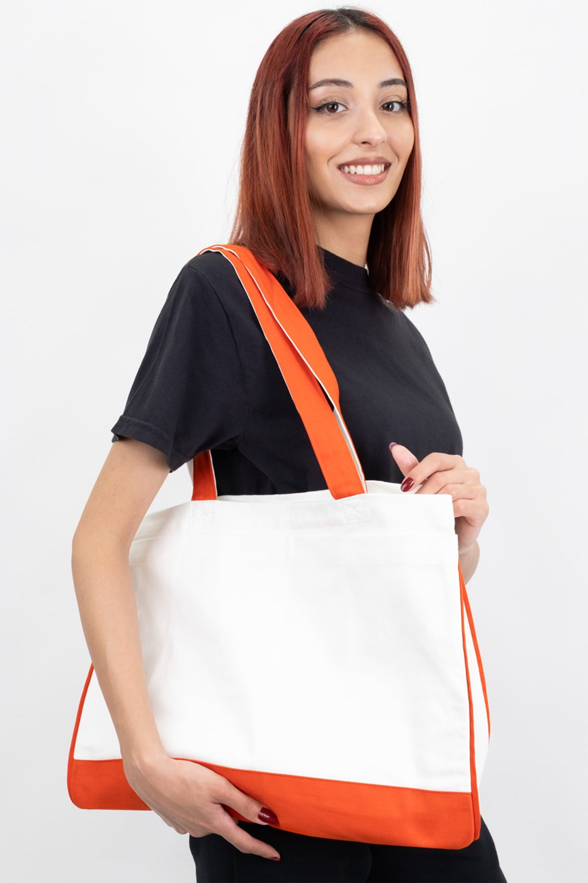 Trimmed Tote Bag - Sleek and Versatile