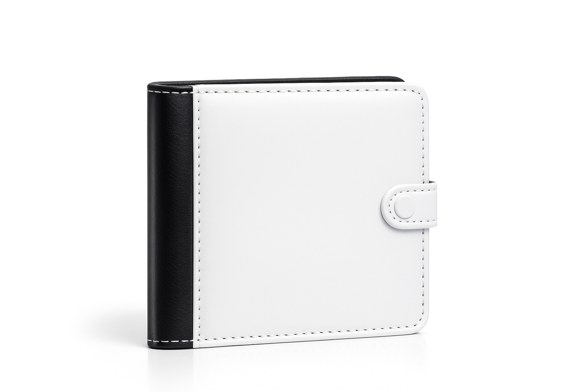 Black & White Sublimation Wallet – Blank for Custom Printing