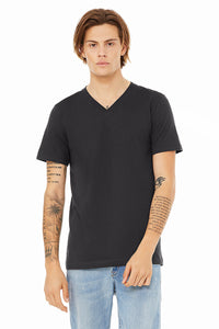 BELLA 3005 UNISEX JERSEY SHORT SLEEVE V-NECK TEE (XS - XL)