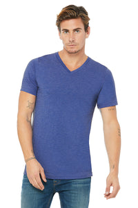 BELLA 3005 UNISEX JERSEY SHORT SLEEVE V-NECK TEE (XS - XL)