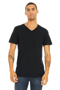 BELLA 3005 UNISEX JERSEY SHORT SLEEVE V-NECK TEE (XS - XL)